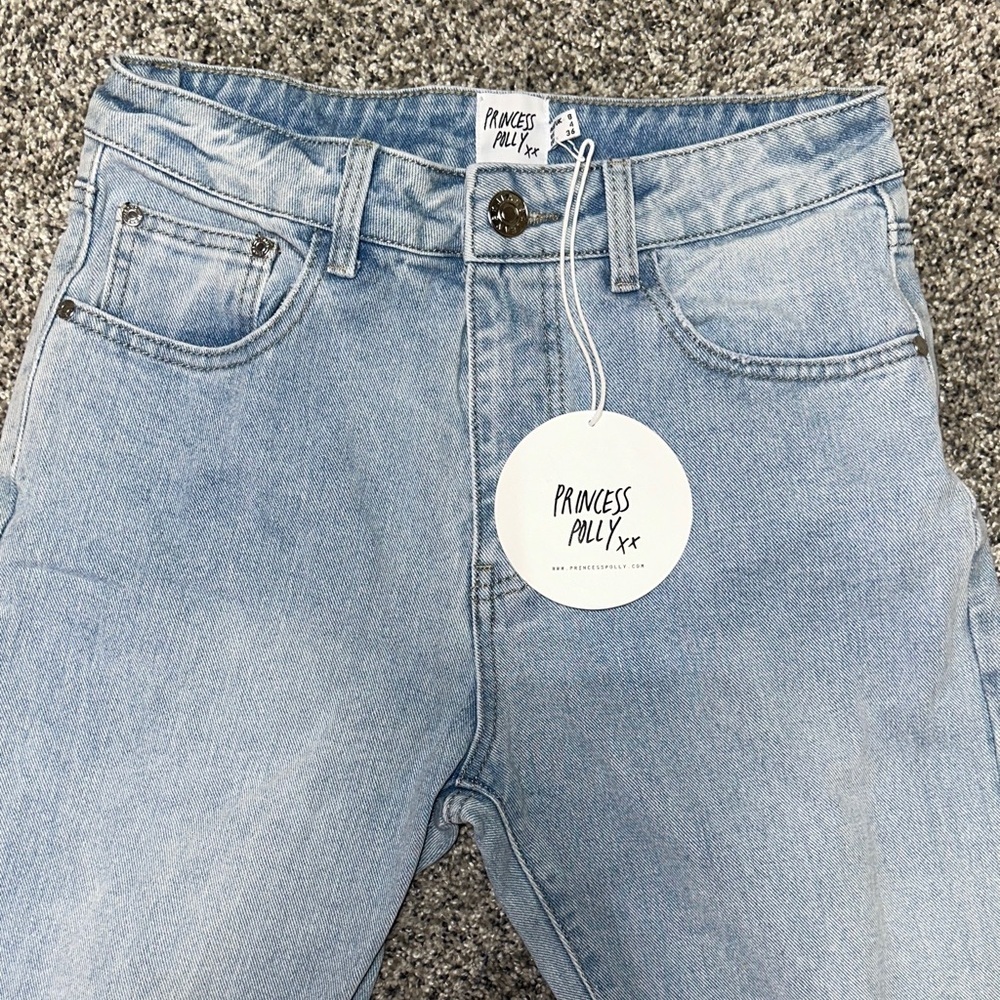 NEW Princess Polly Light Blue High Rise Jeans - Picture 2 of 4